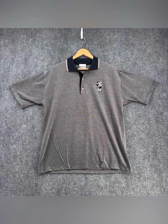 Disney Other - VTG Walt Disney World Gray Grandpacore Golf Polo Embroidered Mickey Men’s L
